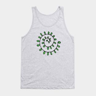 Spiral green foliage - Eliza and Boo Tank Top